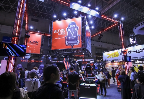 Stand DX Racer au Tokyo Game Show, Makuhari, Chiba, Japon